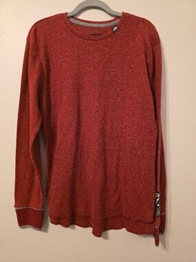 Ecko Unltd Red Thermal Long Sleeve Shirt Size L Y2K Streetwear